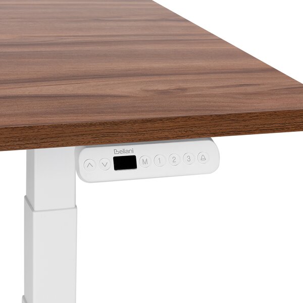 Elektricky výškově nastavitelný pracovní stůl DESTINES Hnědá/Bílá 180 cm 80 cm