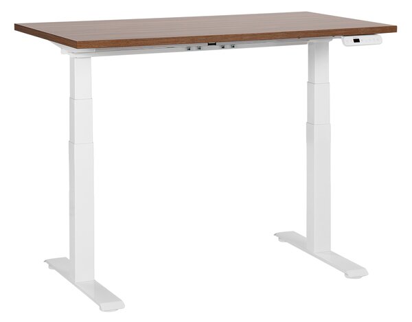 Elektricky výškově nastavitelný pracovní stůl DESTINES Hnědá/Bílá 120 cm 72 cm