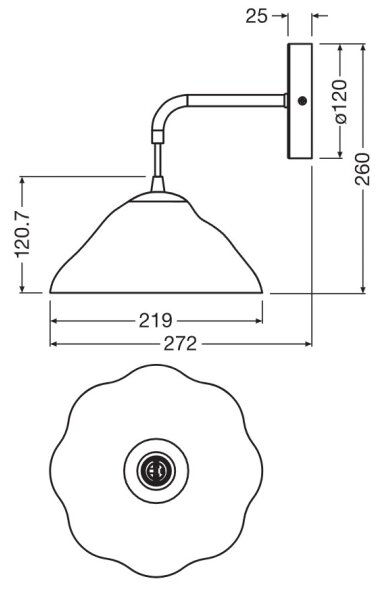Osram - Nástěnná lampa LOTUS LEAF 1xE14/5,5W/230V