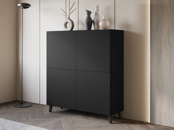 Vysoká skříňka Fezrit 120, Barva: černý grafit 5903211506895