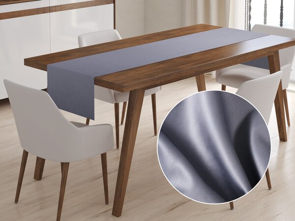 Biante Bavlněný saténový běhoun na stůl ST-003 Modrošedý 20x120 cm