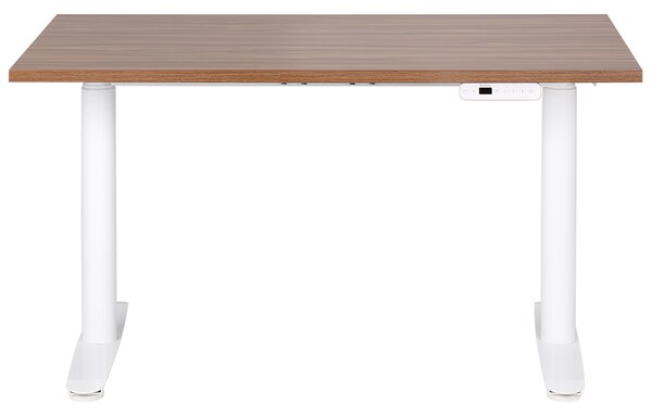 Elektricky výškově nastavitelný pracovní stůl DESTINAS Hnědá/Bílá 120 cm 72 cm