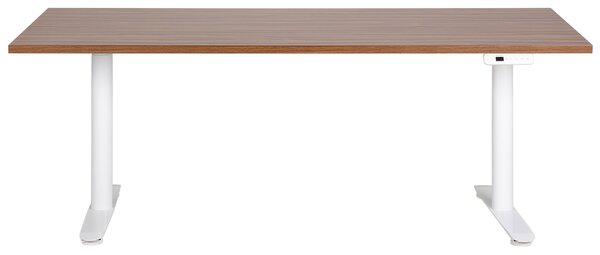 Elektricky výškově nastavitelný pracovní stůl DESTINAS Hnědá/Bílá 180 cm 80 cm