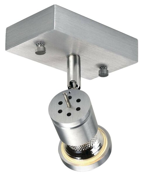BIG WHITE SLV ASTO 1, nástěnné a stropní svítidlo, jedna žárovka, QPAR51, kartáčovaný Al, max. 75 W 147441