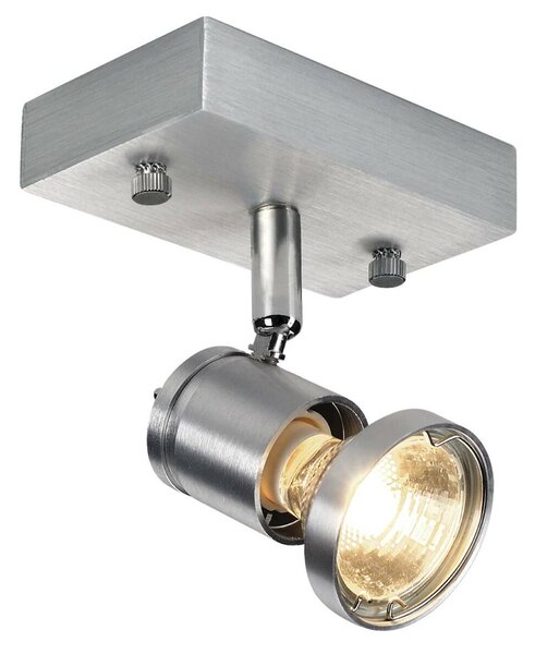 BIG WHITE SLV ASTO 1, nástěnné a stropní svítidlo, jedna žárovka, QPAR51, kartáčovaný Al, max. 75 W 147441