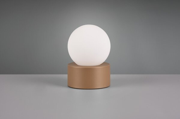 Bílo-hnědá stolní lampa (výška 17 cm) Countess – Reality