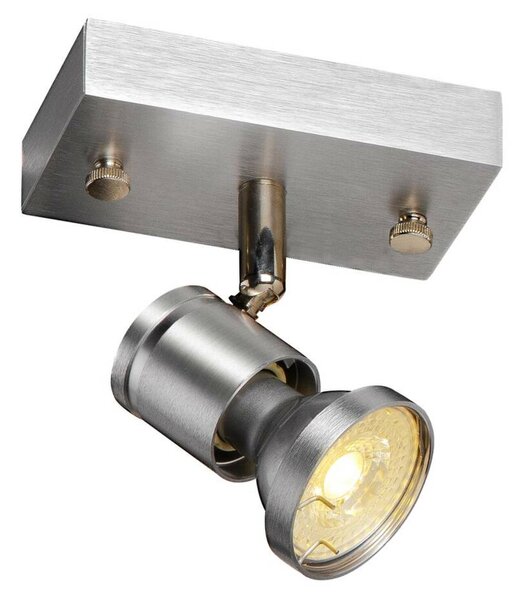 BIG WHITE SLV ASTO 1, nástěnné a stropní svítidlo, jedna žárovka, QPAR51, kartáčovaný Al, max. 75 W 147441