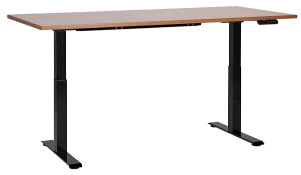 Elektricky výškově nastavitelný pracovní stůl DESTINES Hnědá/Černá 160 cm 72 cm
