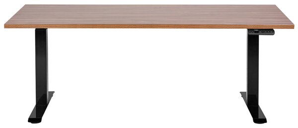 Elektricky výškově nastavitelný pracovní stůl DESTINES Hnědá/Černá 160 cm 72 cm