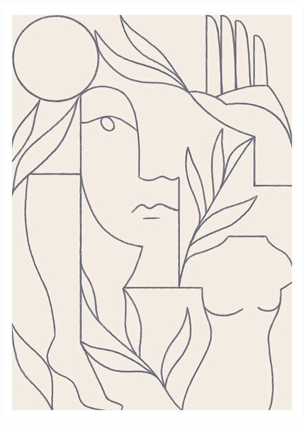Paper Collective designové moderní obrazy Eden (50 x 70 cm)