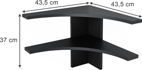 Rohová police Vicco Roman Antracit 43.5 x 37 cm, Model 56294