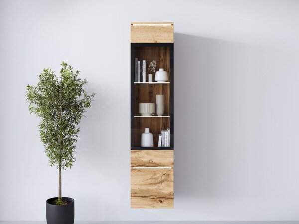 Vitrína Sawoti 002 + LED, Barva: wotan 5903211507373