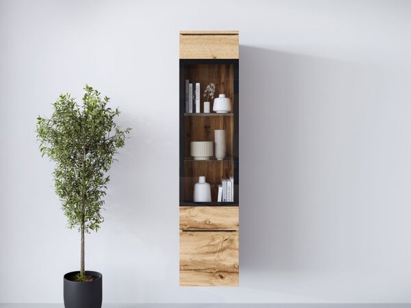 Vitrína Sawoti 002 + LED, Barva: wotan 5903211507373