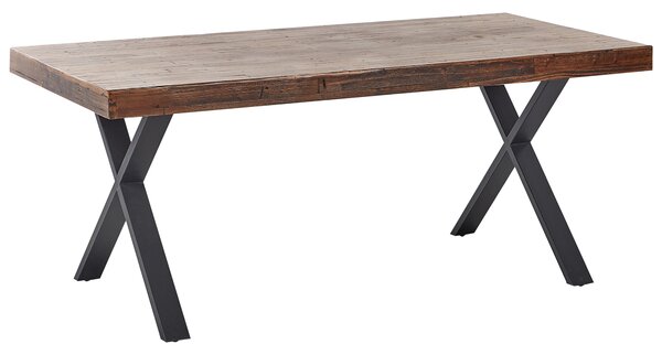 Jídelní stůl CLIFTON Tmavě hnědá 180 cm 90 cm Borovicové dřevo