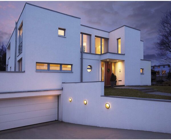 BIG WHITE SLV BULAN, venkovní nástěnné a stropní svítidlo, C35, IP44, kulaté, stříbrošedé, satinované sklo, max. 60 W 229072