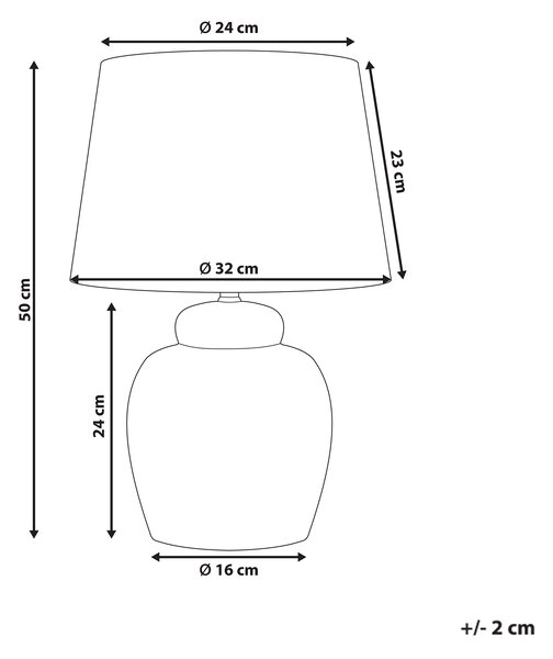 Stolní lampa JAMAPA Porcelán Bílá/Modrá