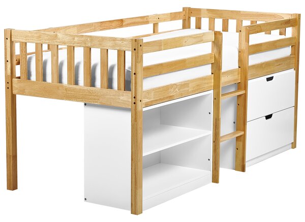 Zvýšené lůžko Dřevo SUSVILLE 90 x 200 cm Světle hnědá