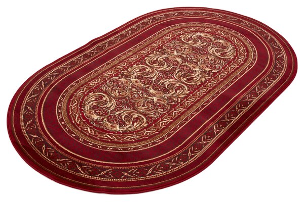 Oválný koberec Agnella Standard Aralia Bordó Rozměr: 150x250 cm