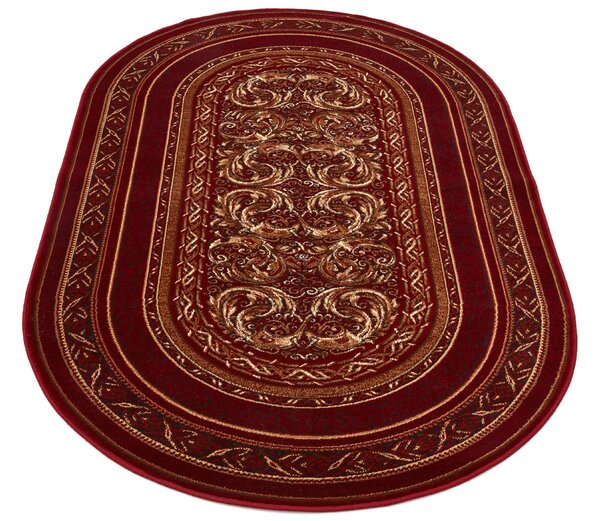 Oválný koberec Agnella Standard Aralia Bordó Rozměr: 150x250 cm