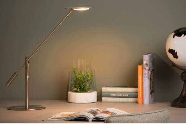 Lucide 19666/09/12 - LED Stmívatelná stolní lampa ANSELMO LED/9W/230V chrom
