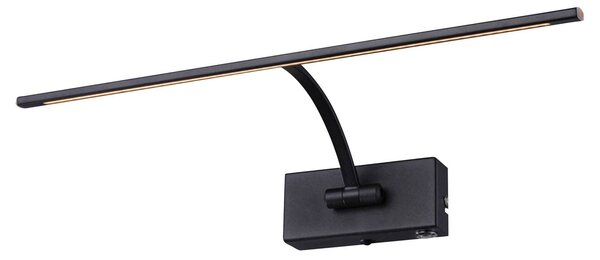 Freelight LED nástěnné světlo Matisse, šířka 45 cm, černá, stmívatelný, Černá, Obývací pokoj / jídelna, kov, Moderní