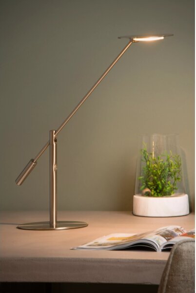 Lucide 19666/09/12 - LED Stmívatelná stolní lampa ANSELMO LED/9W/230V chrom
