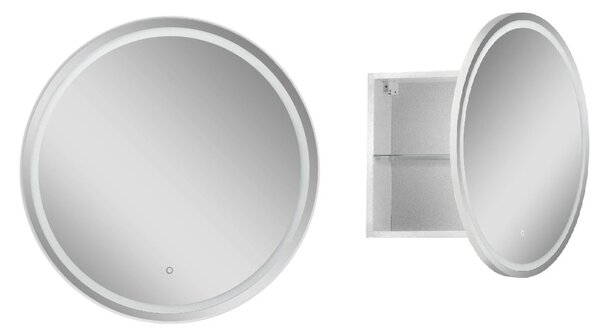 Lavedo Kolo II 60 touch control zrcadlová skříňka do koupelny s LED podsvícením