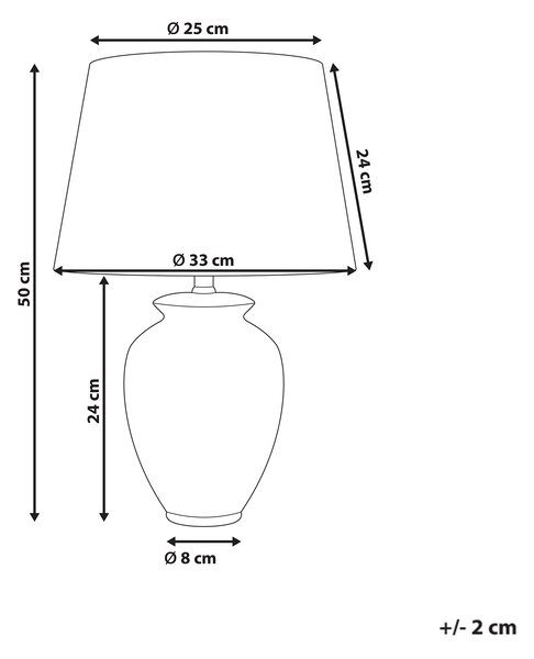 Stolní lampa JAUCA Porcelán Bílá/Modrá