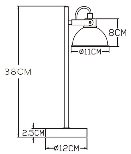 Lucide 45573/01/97 - Stolní lampa DAMIAN 1xGU10/35W/230V hnědá