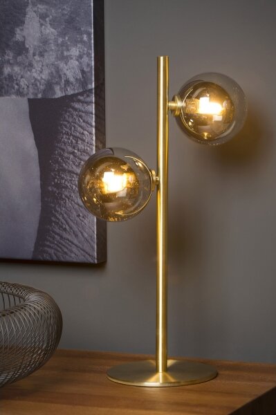 Lucide 45574/02/02 - Stolní lampa TYCHO 2xG9/28W/230V zlatá