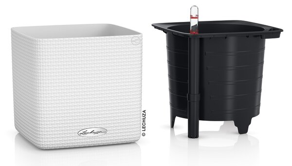 Samozavlažovací květináč Cube Color, průměr 14 cm, antracitová