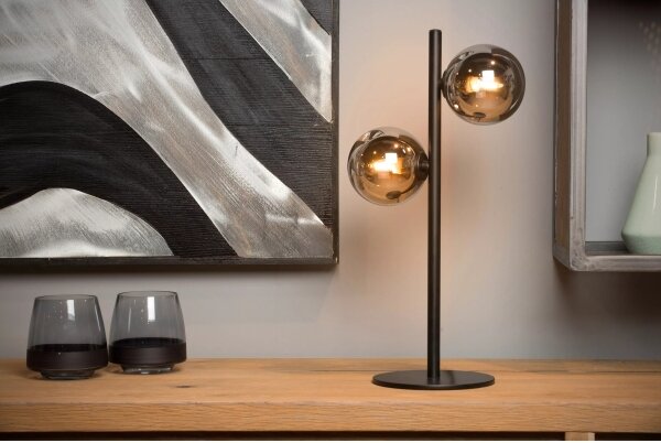 Lucide 45574/02/30 - Stolní lampa TYCHO 2xG9/28W/230V černá
