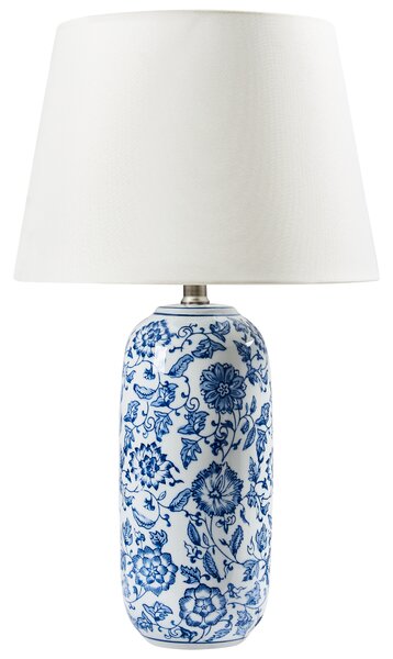 Stolní lampa AIBONITO Porcelán Bílá/Modrá
