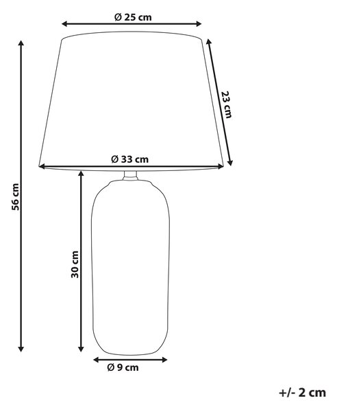 Stolní lampa AIBONITO Porcelán Bílá/Modrá
