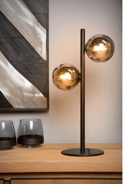 Lucide 45574/02/30 - Stolní lampa TYCHO 2xG9/28W/230V černá