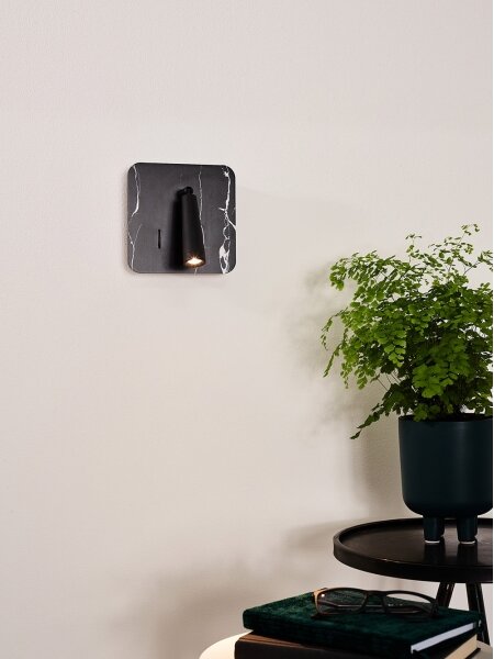 Lucide 77282/03/30 - LED Nástěnné bodové svítidlo OREGON LED/4W/230V USB černá