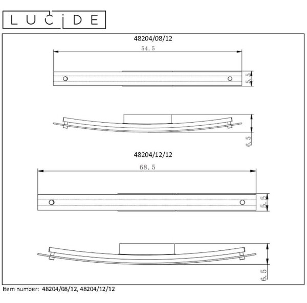 Lucide 48204/12/12 - LED Nástěnné svítidlo BOAZ LED/12W/230V IP21