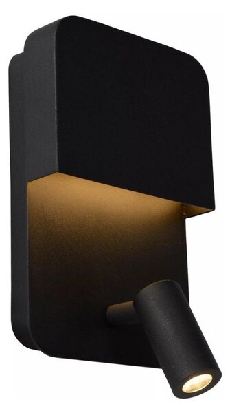 Lucide 79200/08/30 - LED Nástěnné svítidlo BOXER LED/5W/230V + LED/5W USB černá