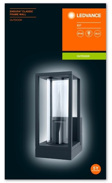 Ledvance - Venkovní nástěnné svítidlo FRAME 1xE27/60W/230V IP44