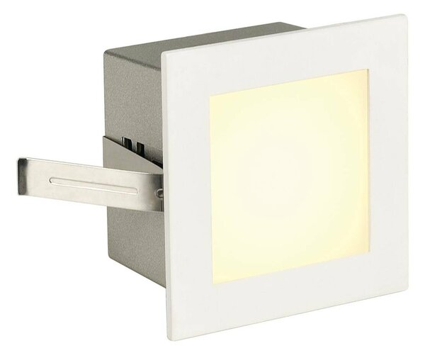 BIG WHITE SLV FRAME BASIC, vestavné svítidlo, LED, 3000K, hranaté, bílé matné, vč. listových pružin 113262