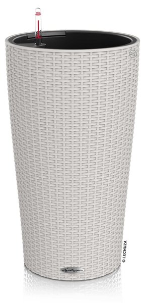 Lechuza Samozavlažovací květináč Cilindro Cottage, průměr 23 cm, šedá
