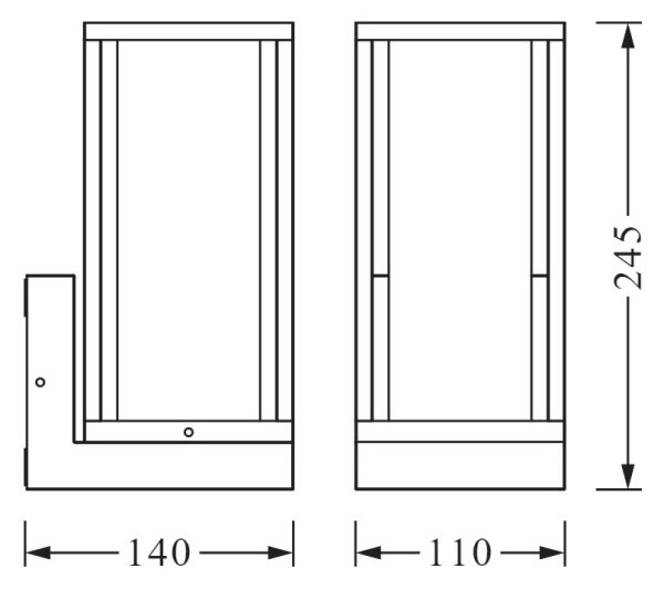 Ledvance - Venkovní nástěnné svítidlo FRAME 1xE27/60W/230V IP44