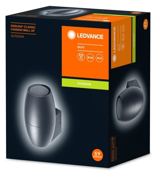 Ledvance - Venkovní nástěnné svítidlo CANNON 1xGU10/35W/230V IP44