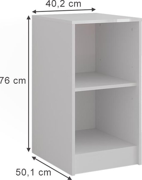 Komoda Vicco Sherry Bílá/bílý vysoký lesk 40.2 x 76 cm, Model 57712