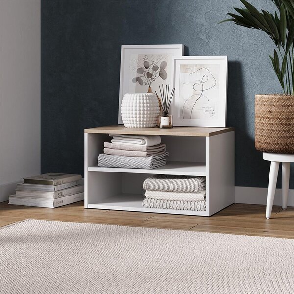 Komoda Vicco Betti Bílá/Sonoma 60 x 36 cm se 2 přihrádkami, Model 56433