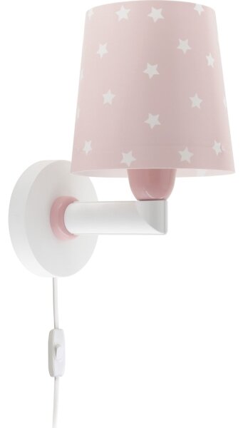 Dalber 82219S - Dětské nástěnné svítidlo STAR LIGHT 1xE27/60W/230V růžová