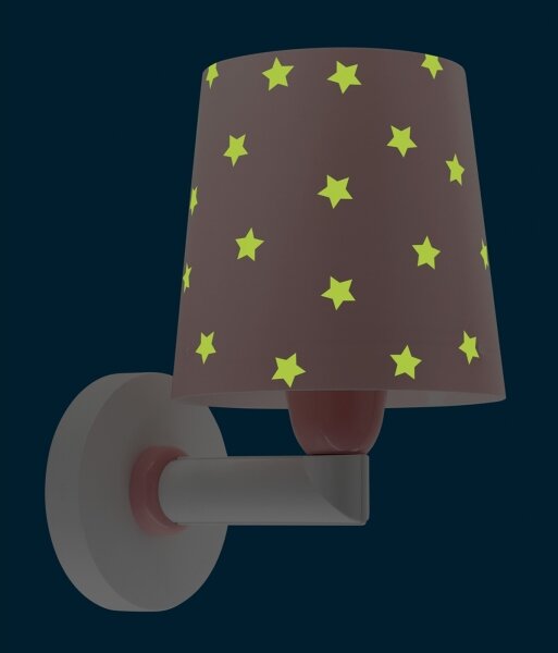 Dalber 82219S - Dětské nástěnné svítidlo STAR LIGHT 1xE27/60W/230V růžová