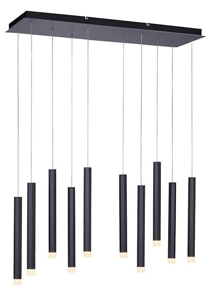 Leuchten Direkt 15206-18 - LED Lustr na lanku 10xLED/4,8W/230V černá
