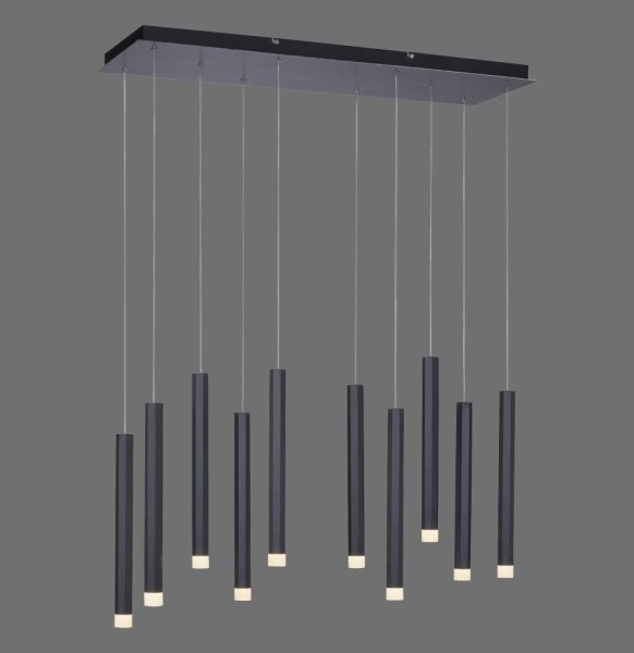 Leuchten Direkt 15206-18 - LED Lustr na lanku 10xLED/4,8W/230V černá