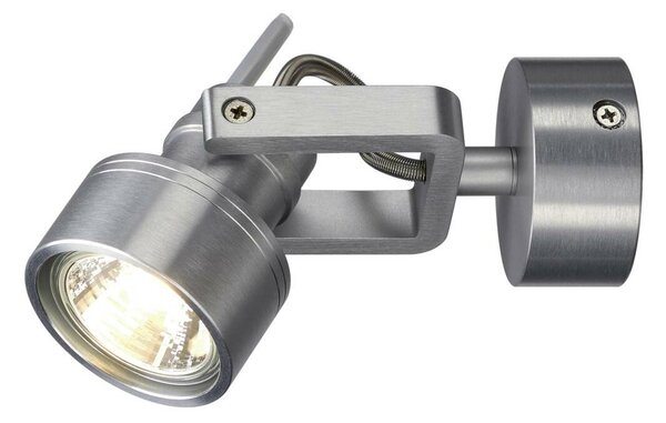 BIG WHITE SLV INDA, nástěnné a stropní svítidlo, bodové svítidlo, QPAR51, kartáčovaný Al, max. 50 W 147559